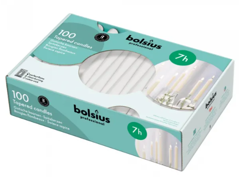 TAFELKAARSEN WIT 100ST BOLSIUS